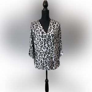 Entro Leopard Print Blouse, Size L.